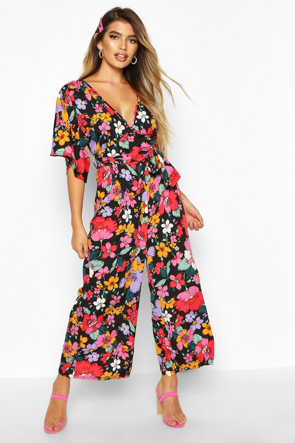 floral culotte jumpsuit