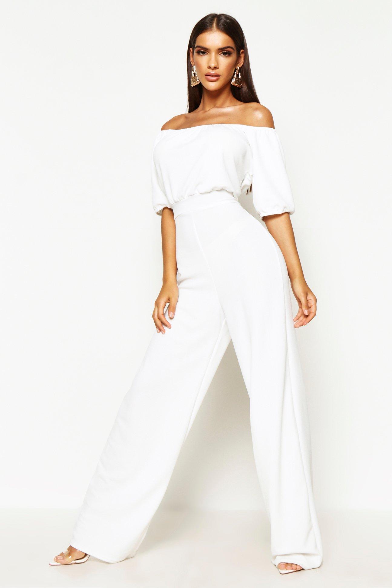 boohoo black and white jumpsuit