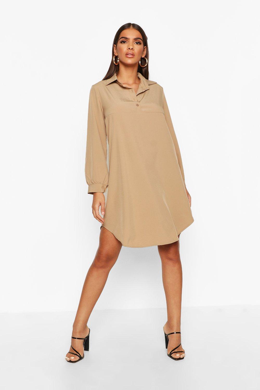 oversized button up shirt dress