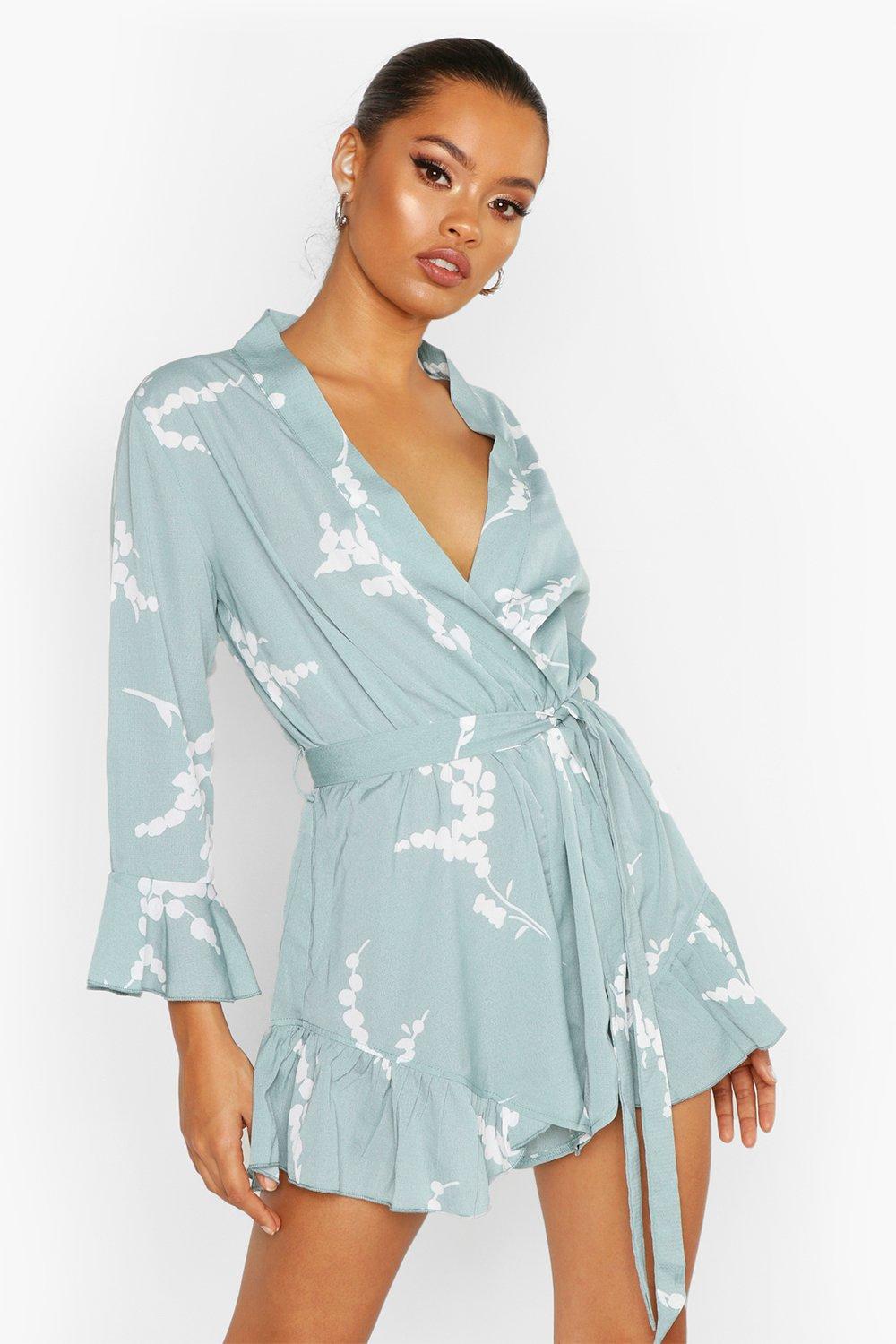 ruffle wrap playsuit