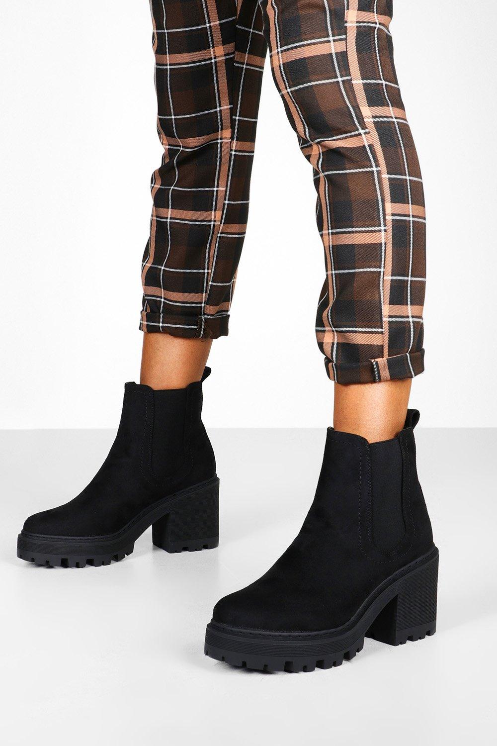 chunky black boots