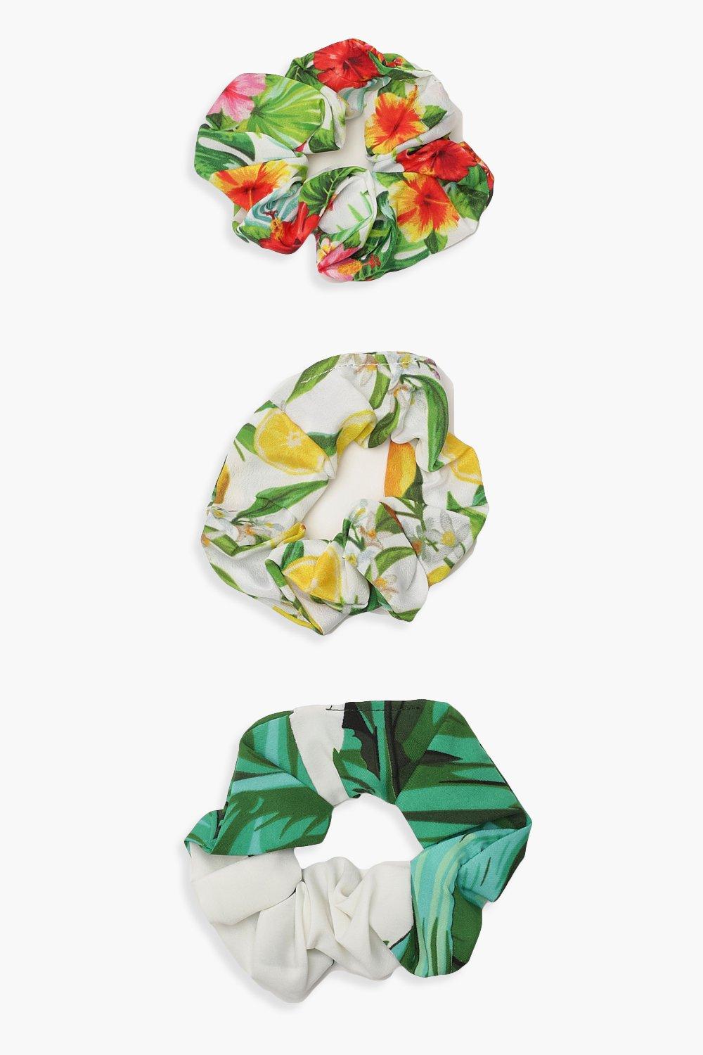 

Mixed Summer Print Scrunchie 3 Pack, Multi