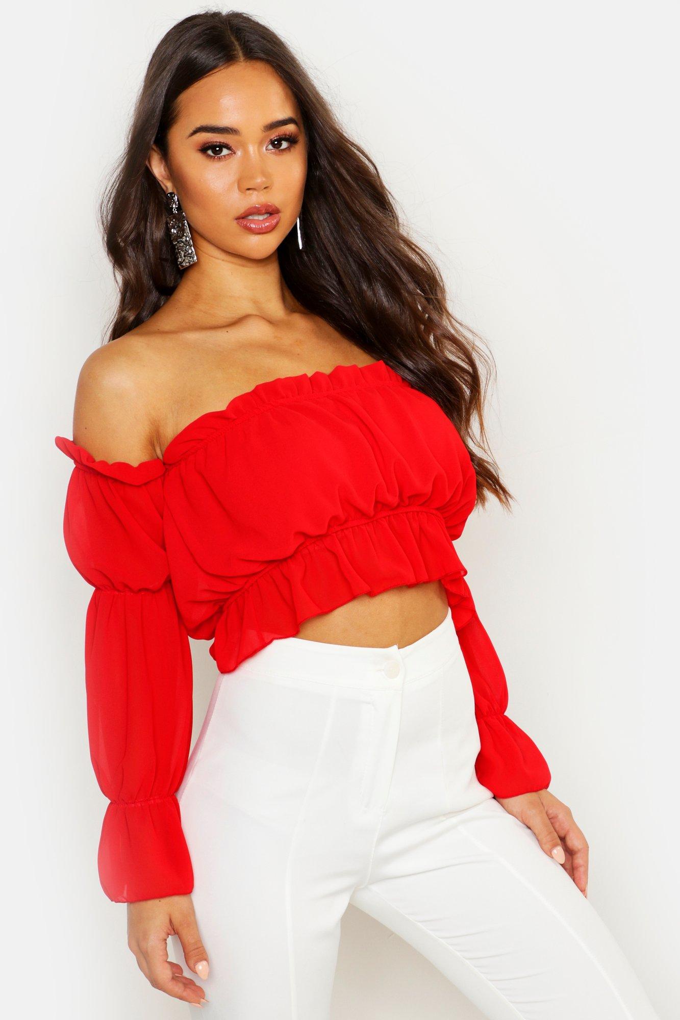 boohoo bardot top