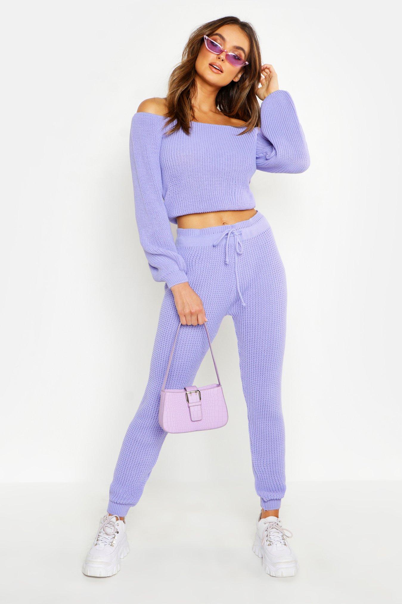 purple jogger set