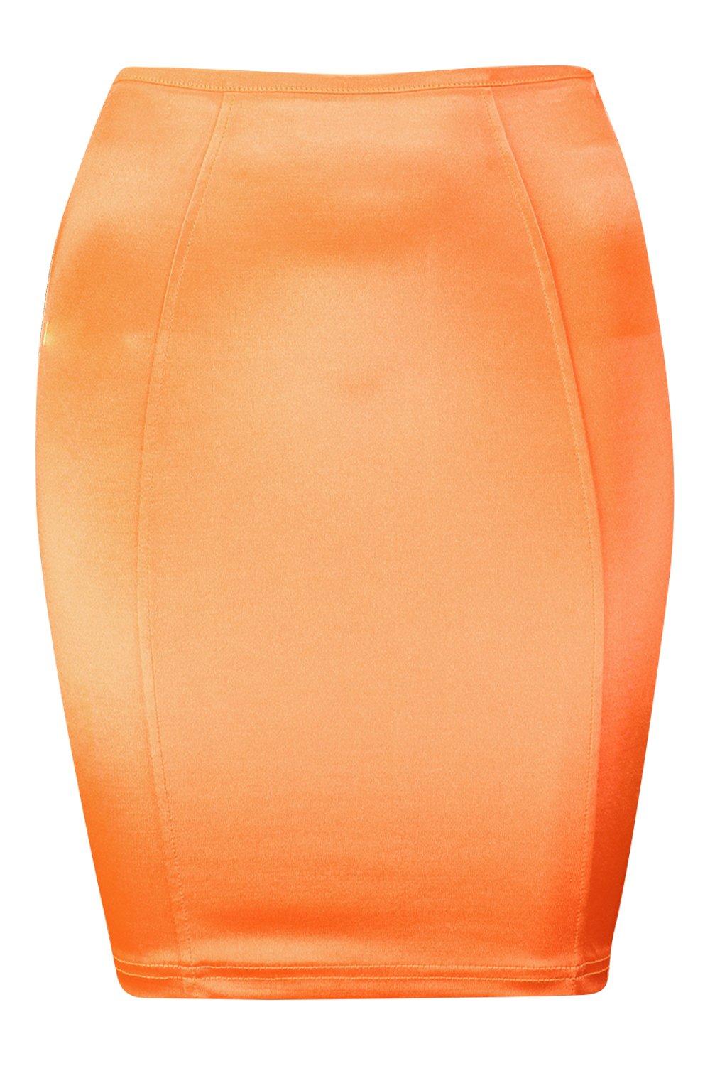 

Satin Mini Skirt, Orange