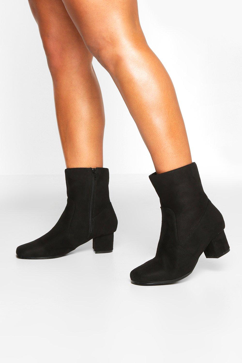 low block heel boots