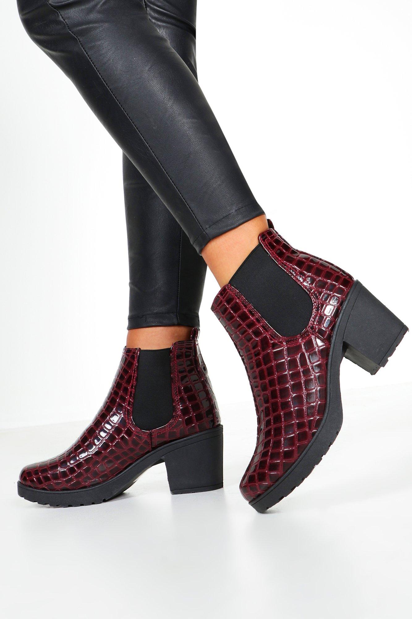 boohoo chunky chelsea boots