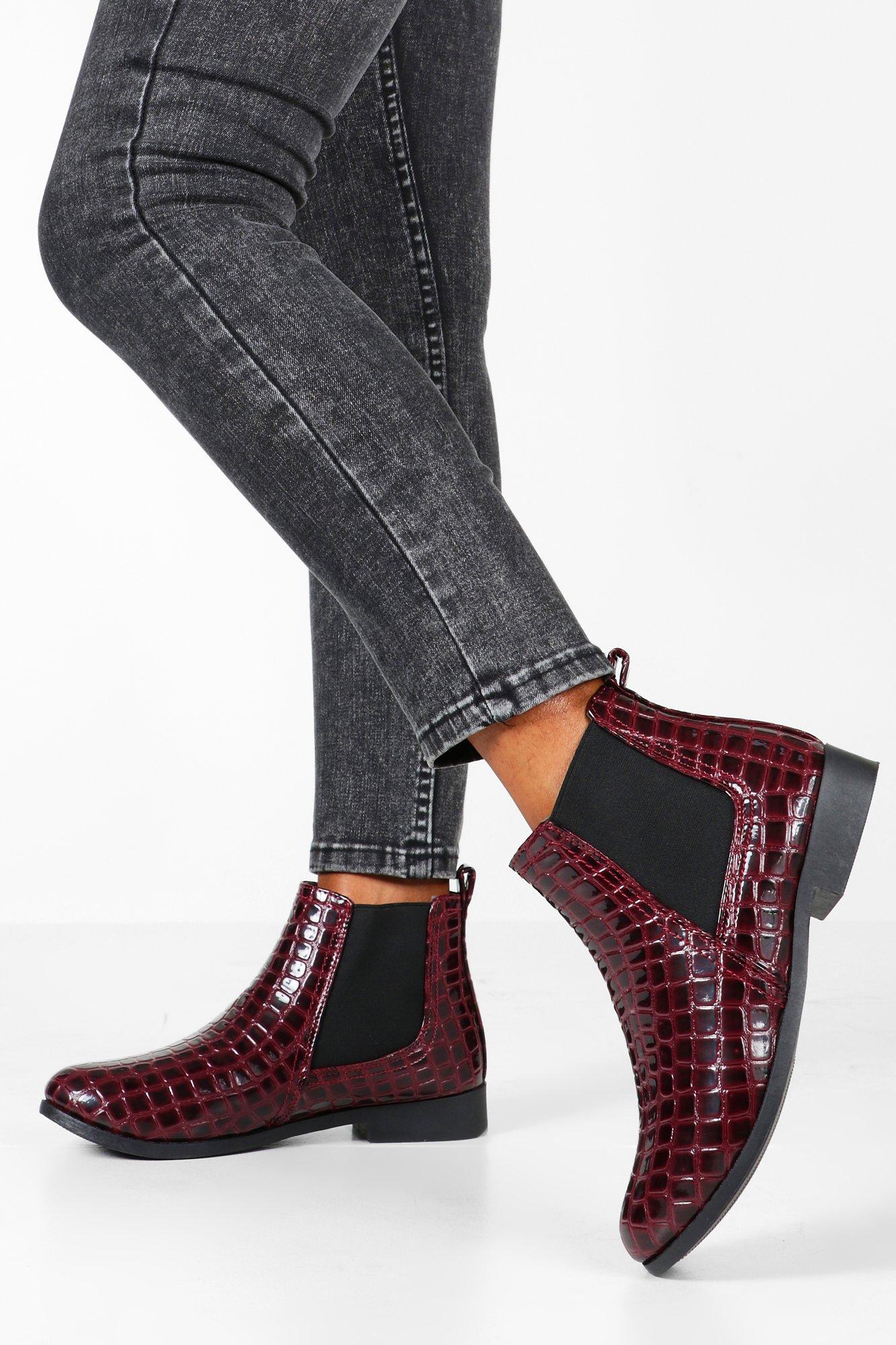 berry chelsea boots