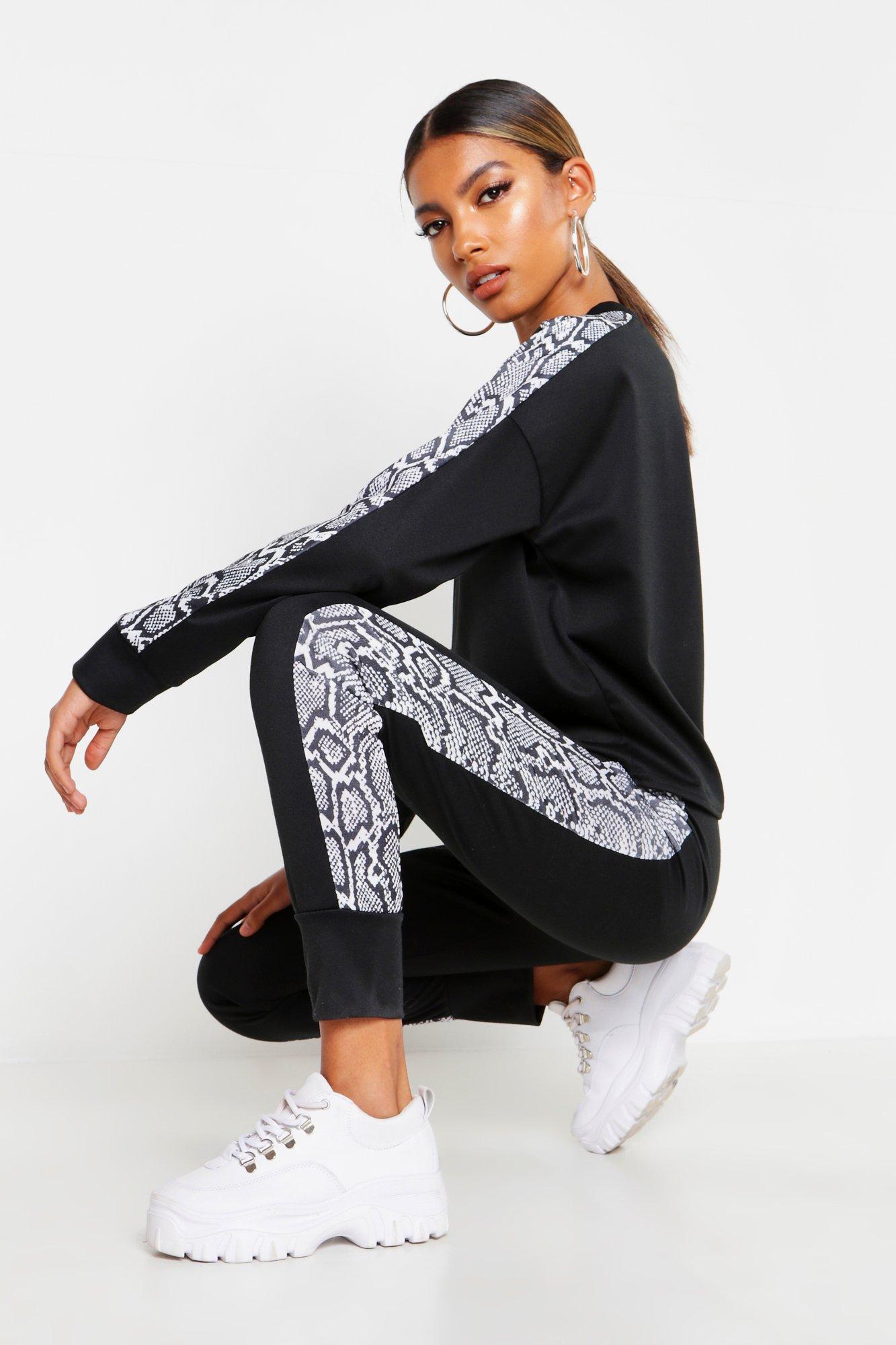 snake print tracksuit