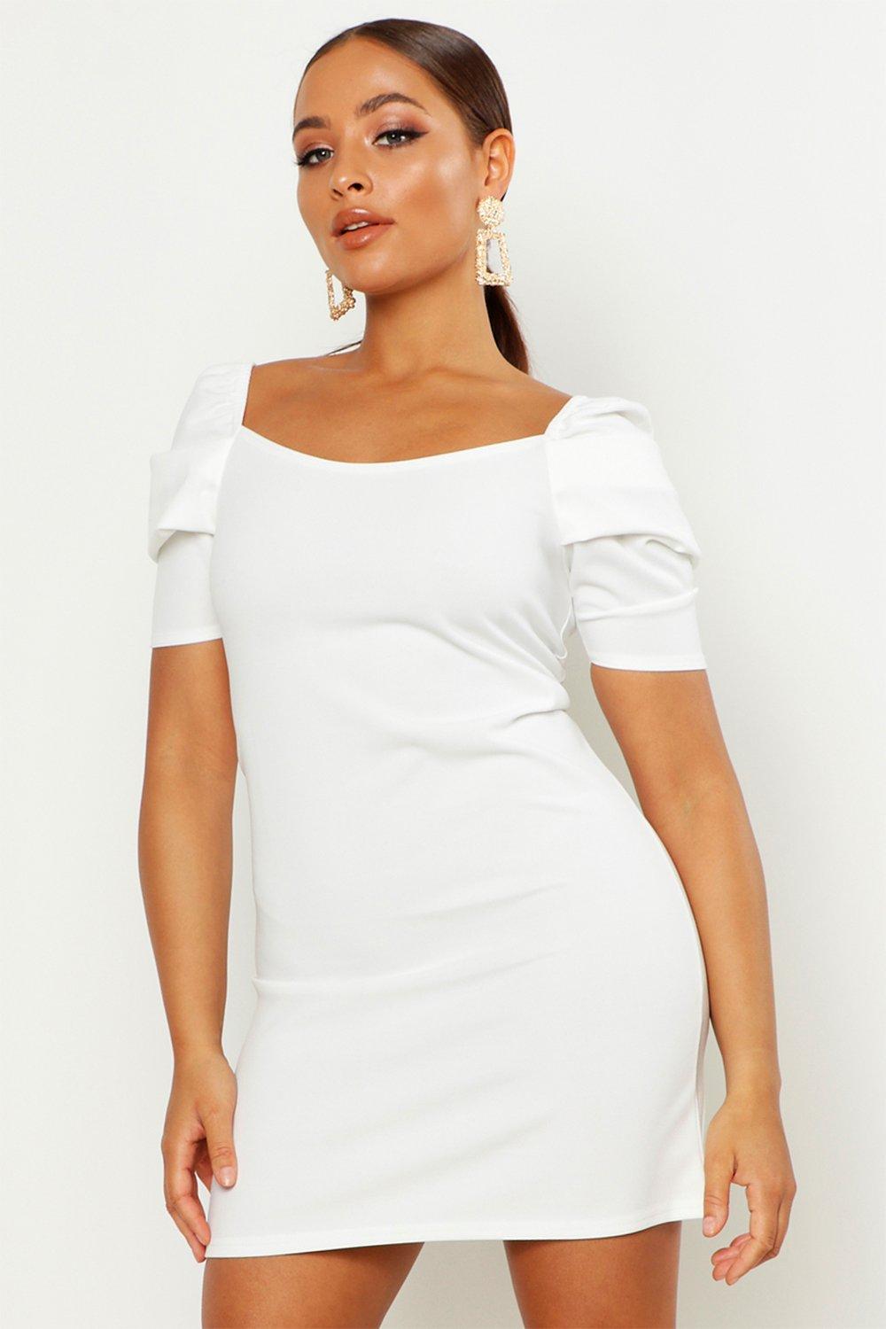 square neck shift dress