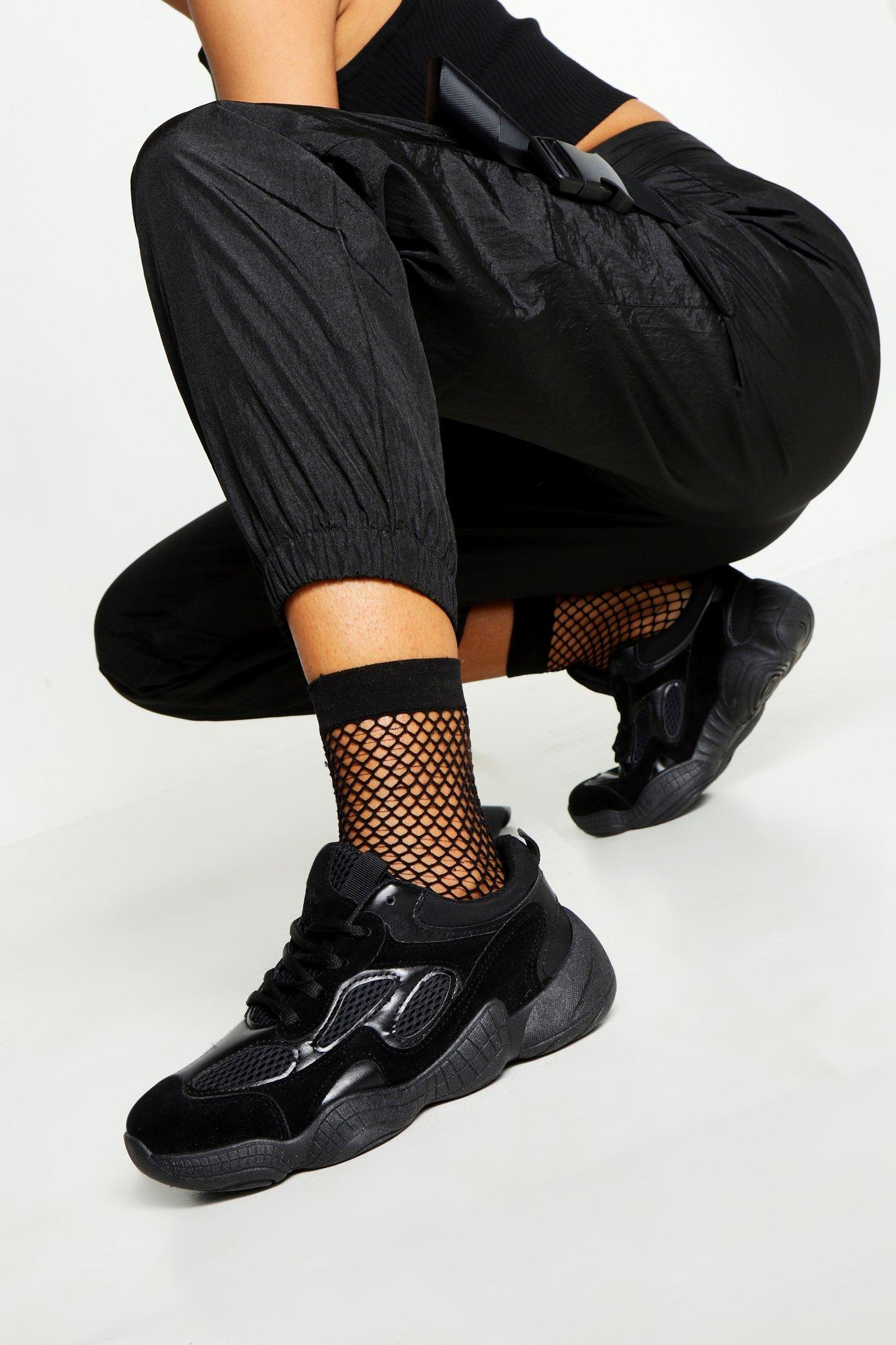 womens black trainers with black soles