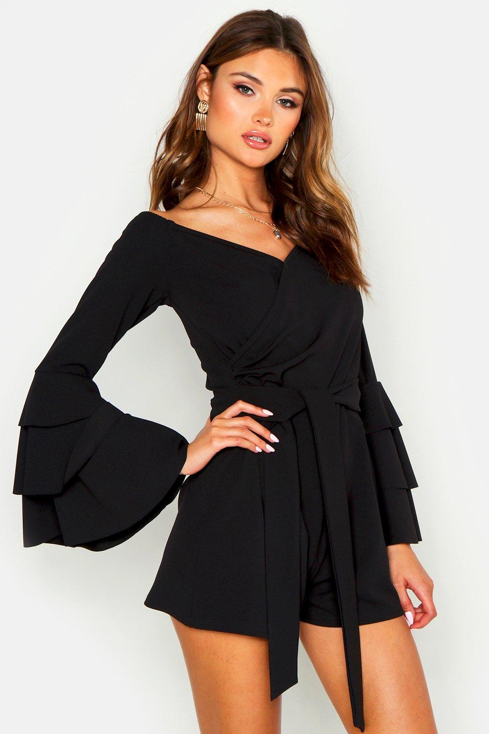 boohoo wrap playsuit