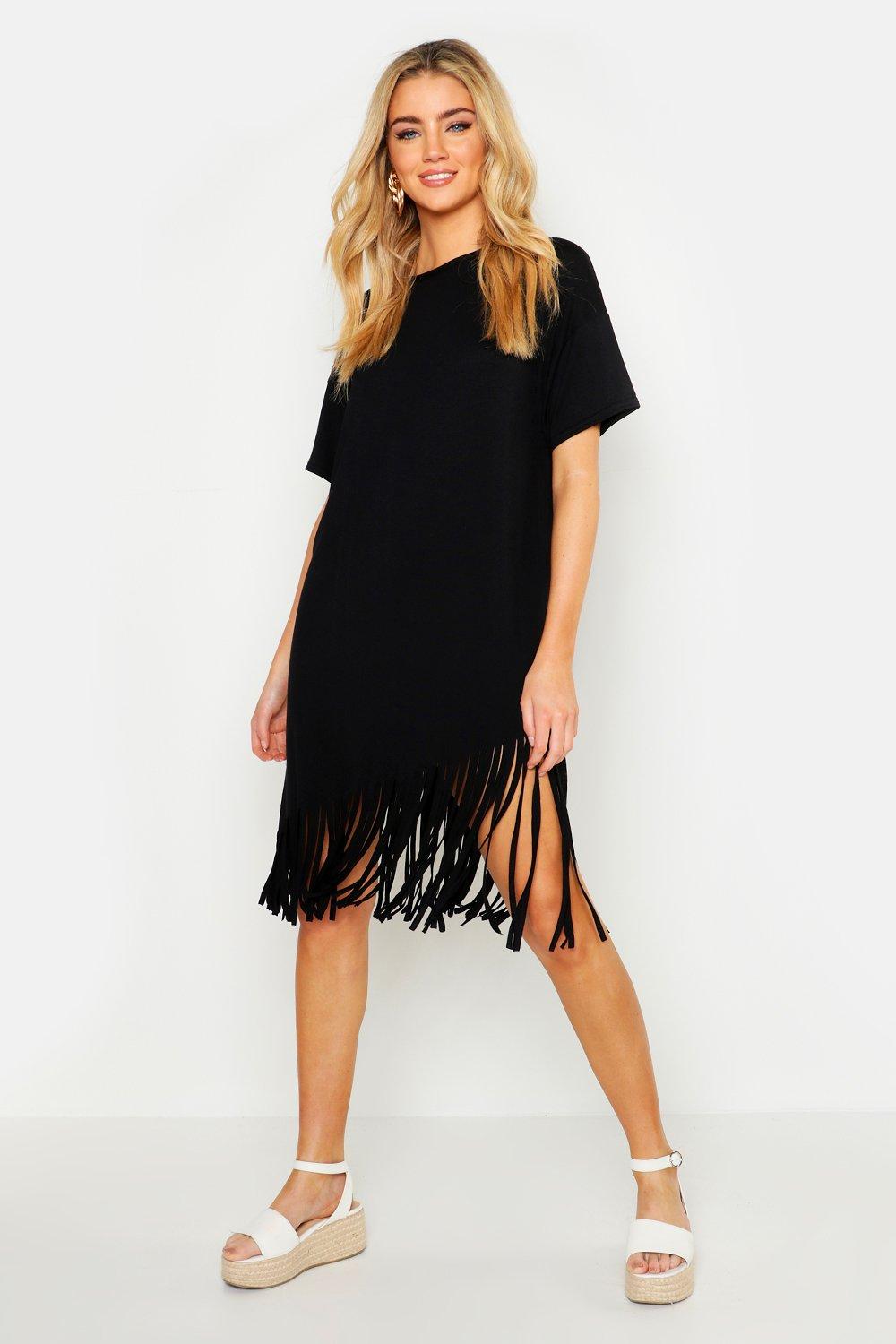 tassel t shirt dress