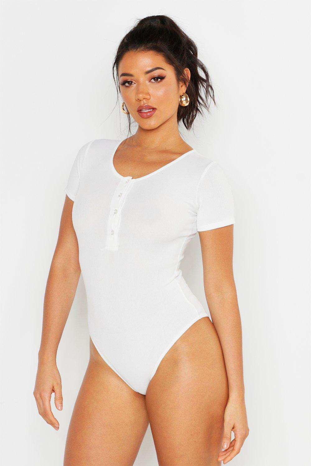 white button up bodysuit