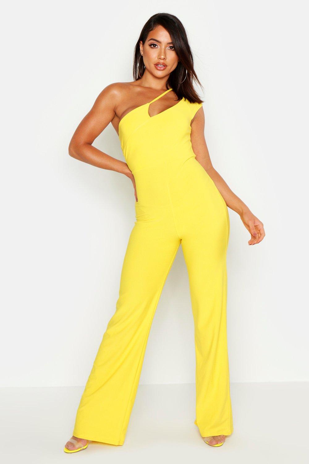 boohoo one shoulder jumpsuit