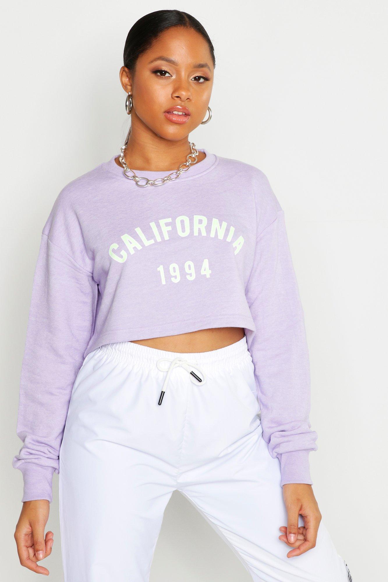 boohoo cropped sweatshirt