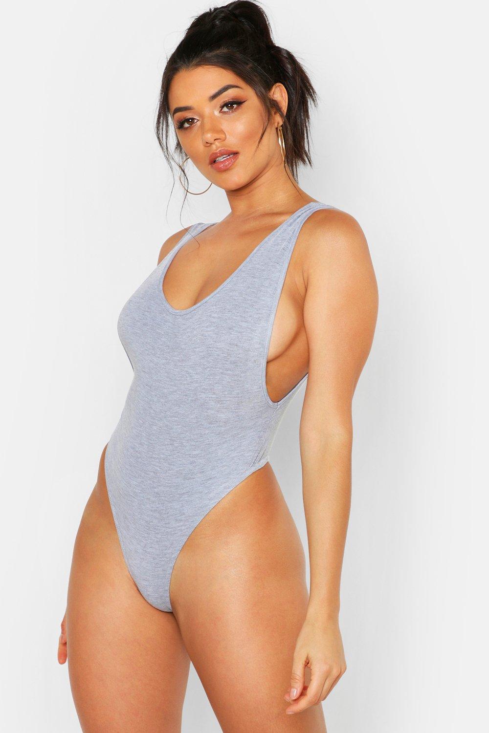 

Базовое боди с заниженной рукавной проймой, Grey marl
