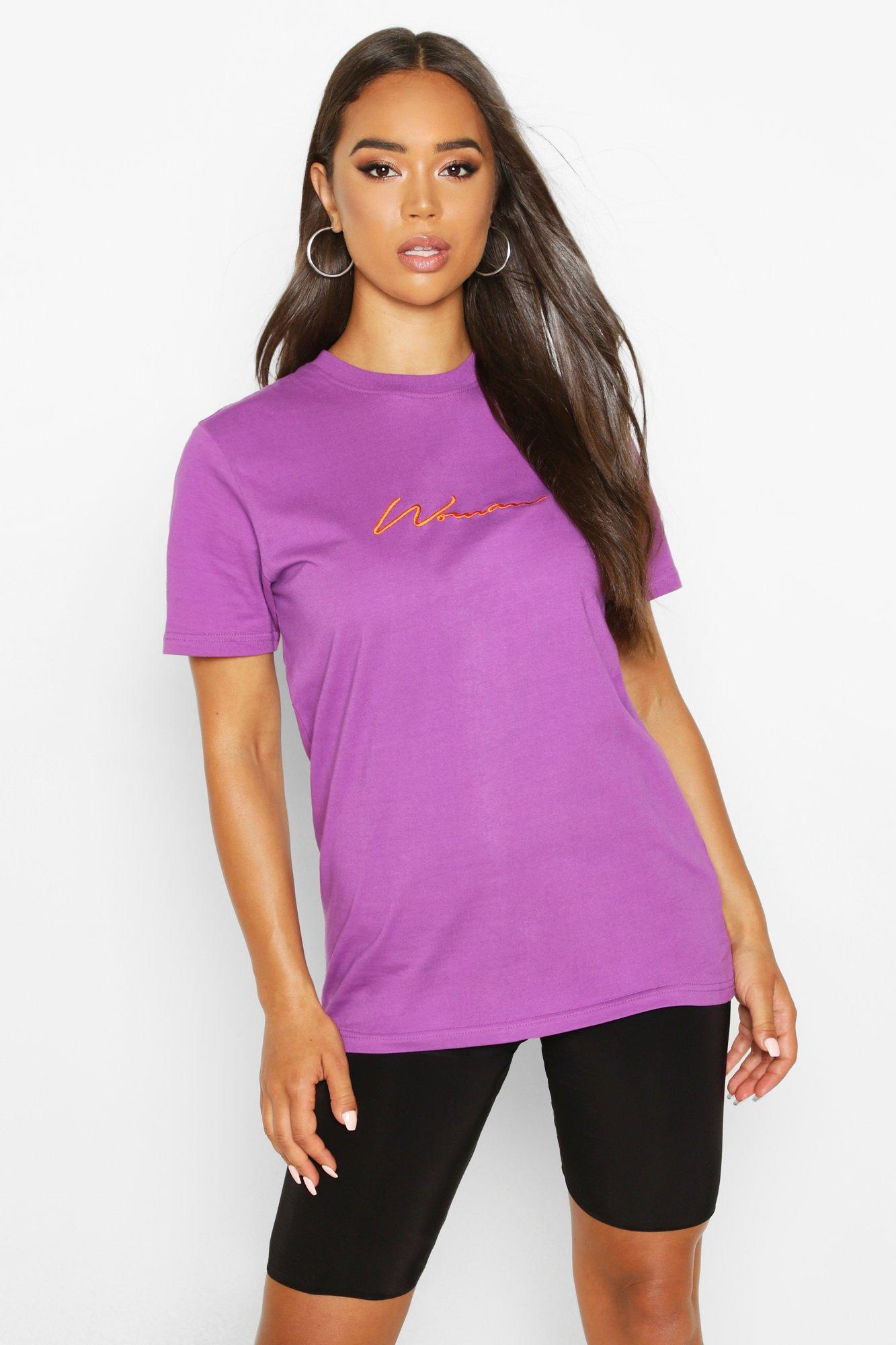 

Футболка с вышивкой Woman, Purple