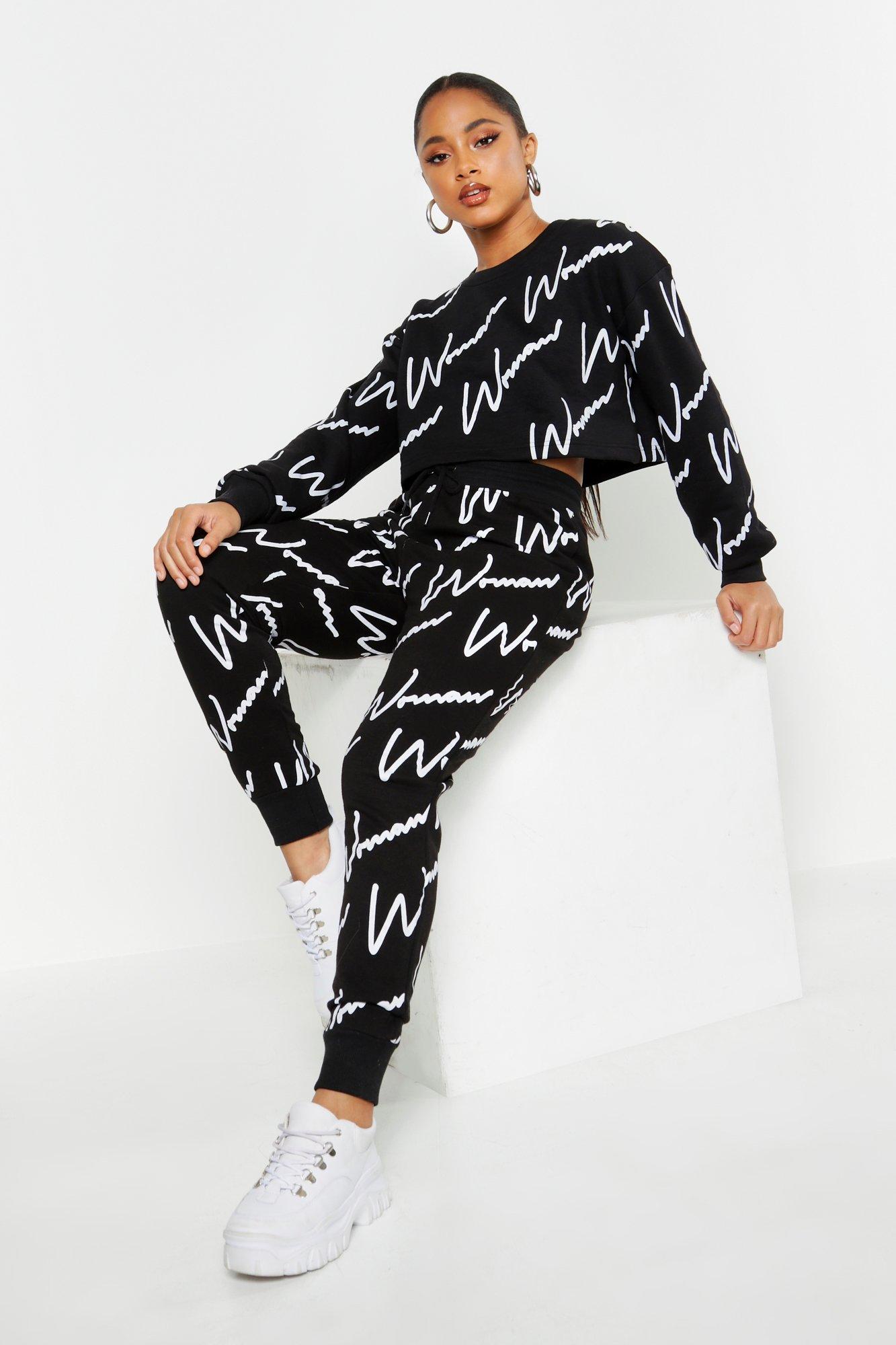 boohoo black tracksuit
