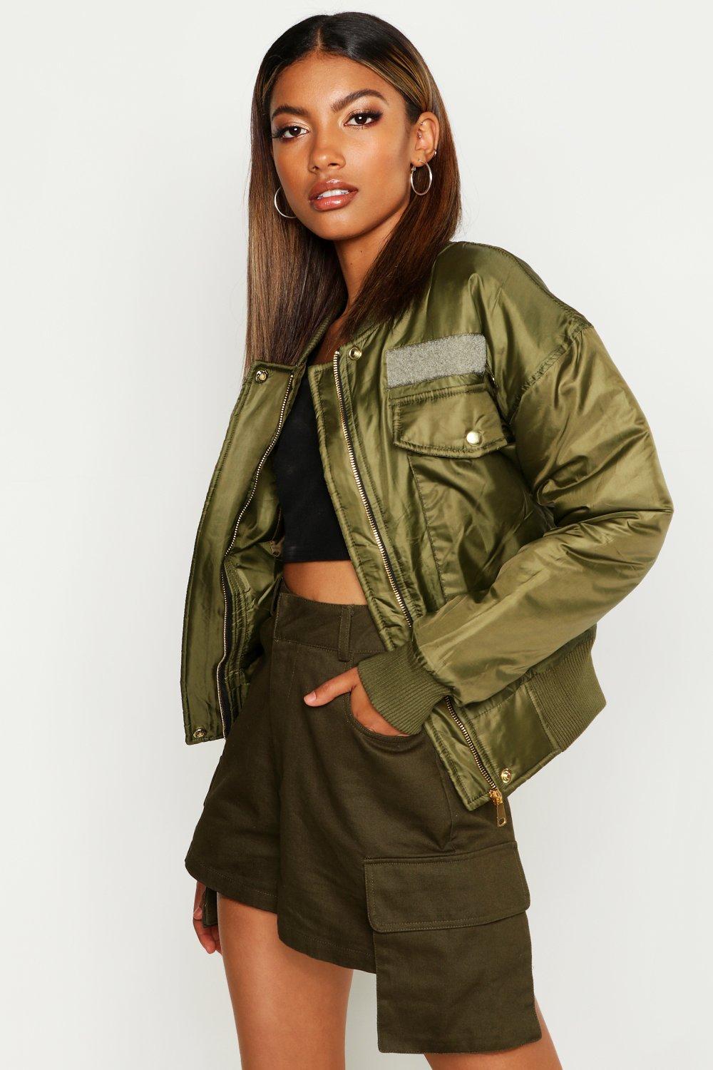 

Бомбер с карманом, Khaki