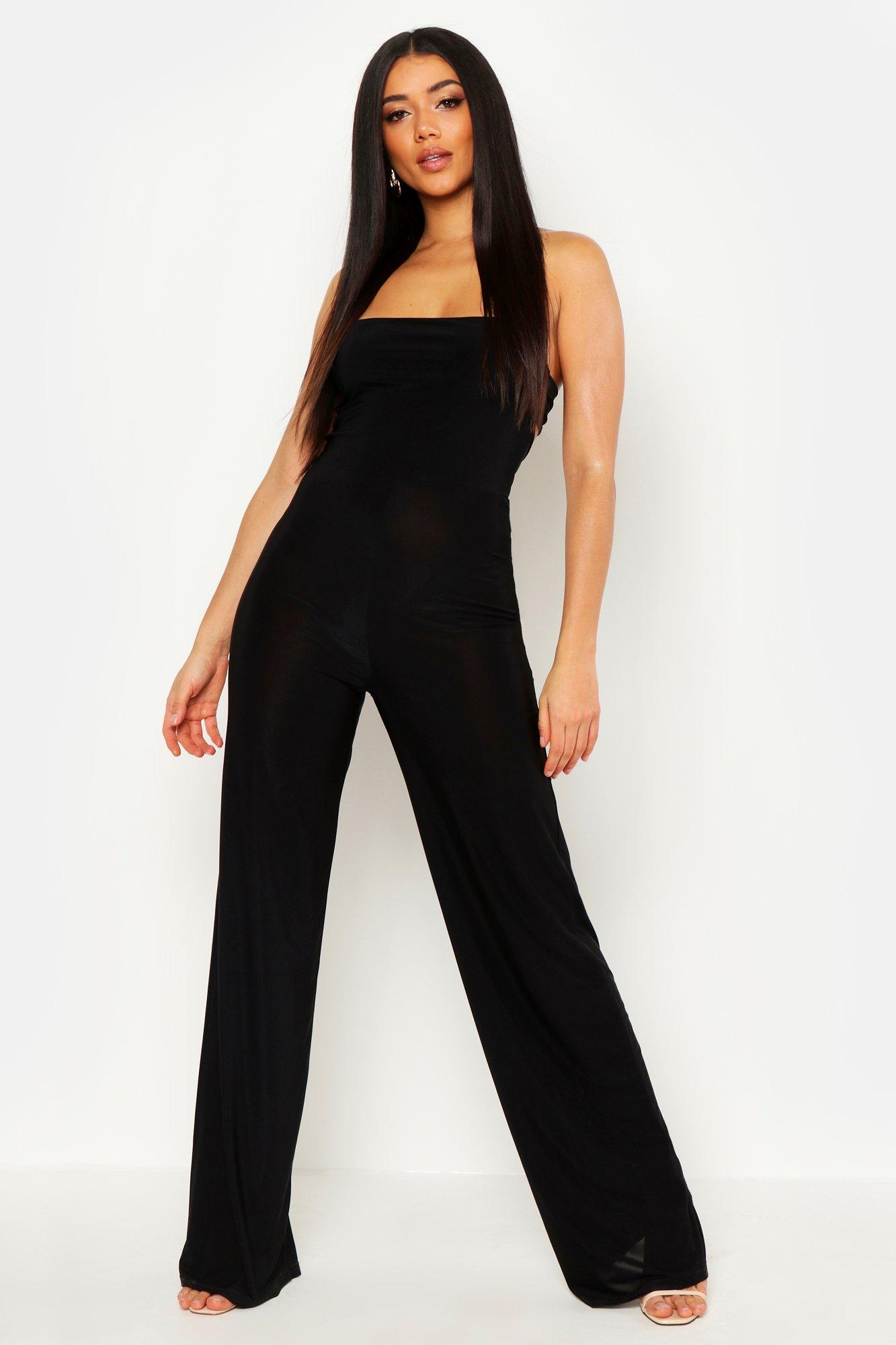 square neck wide leg jumpsuit