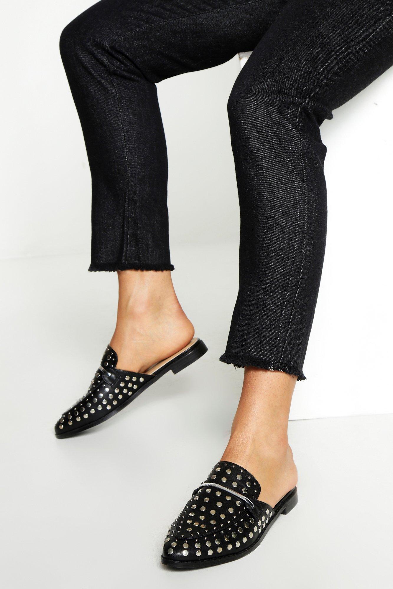 studded loafer mules