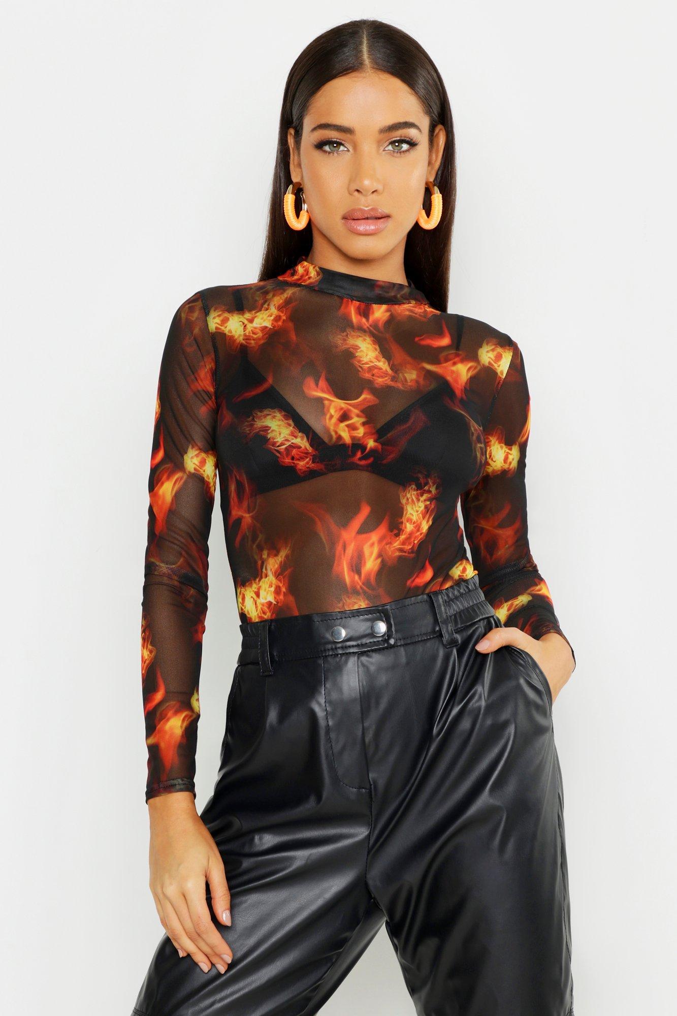 flame bodysuit