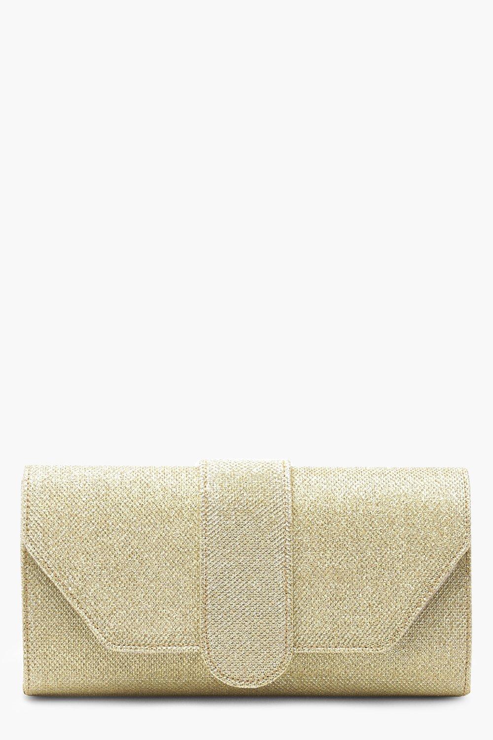 gold clutch bag boohoo