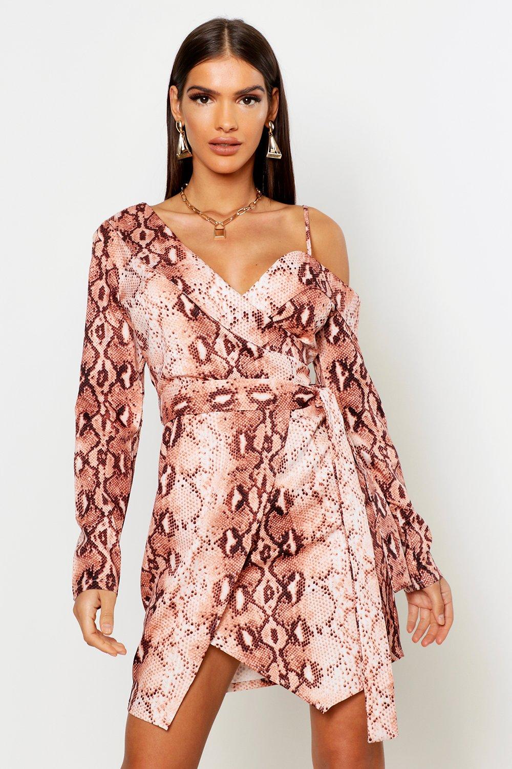 snake blazer dress