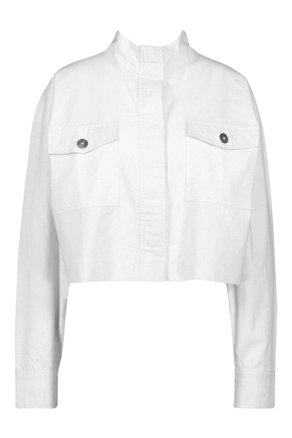 

Практичная куртка с двумя карманами, White