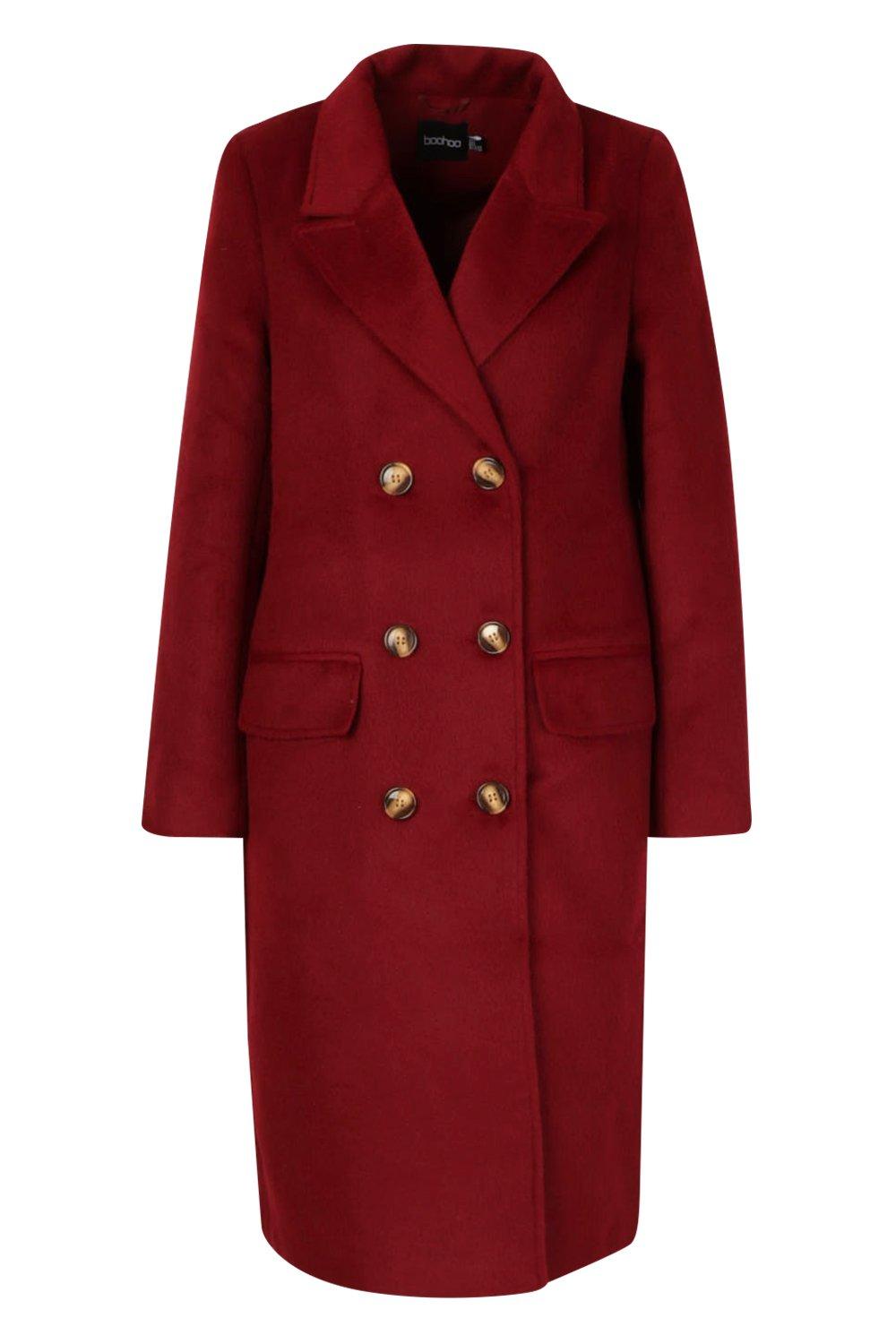 

Ворсованное шерстяное двубортное пальто, Mulberry