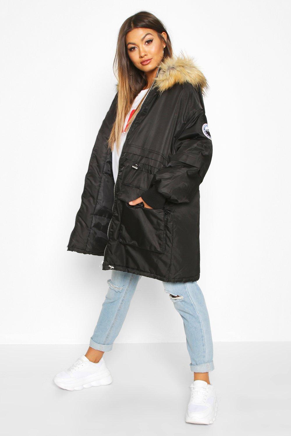 boohoo parka jacket