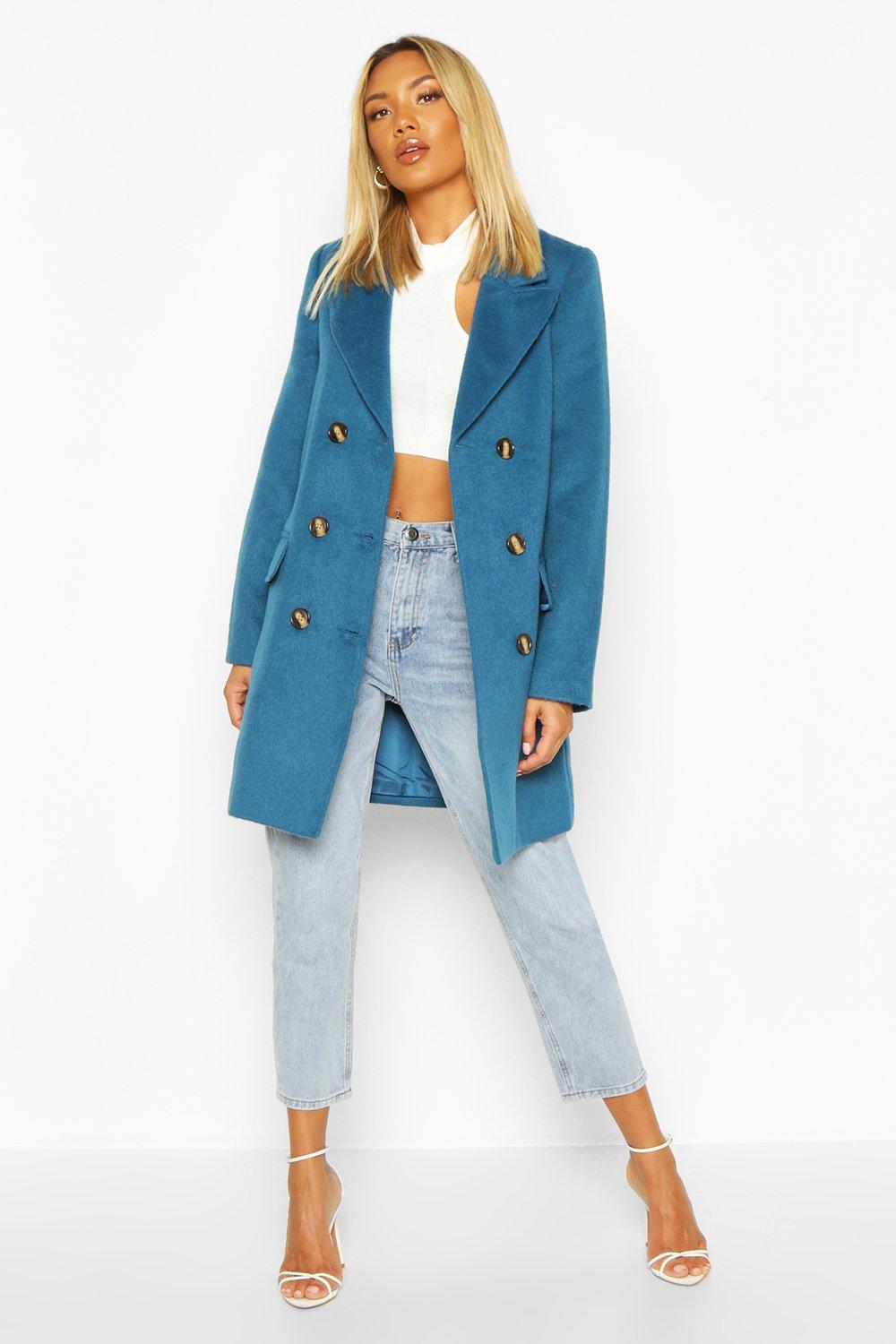 Double Breasted Wool Look Coat