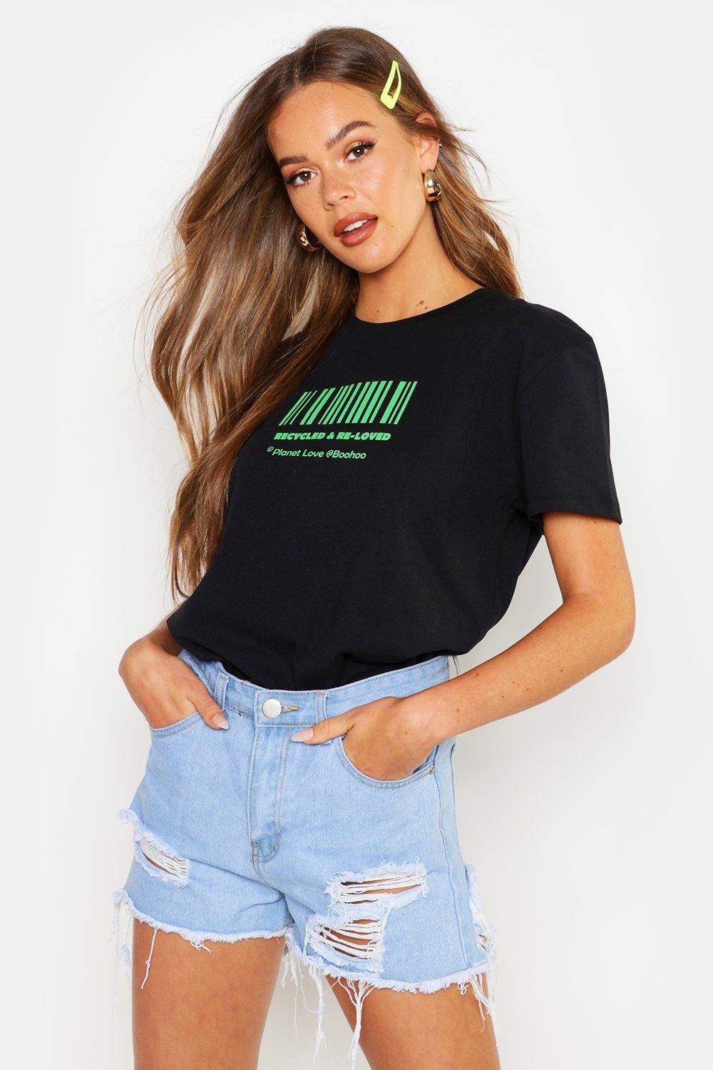 

Recycled & Re-Loved — Футболка с принтом в виде штрих-кода, Black