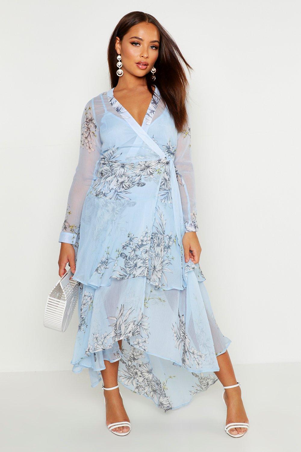 boohoo chiffon maxi dress
