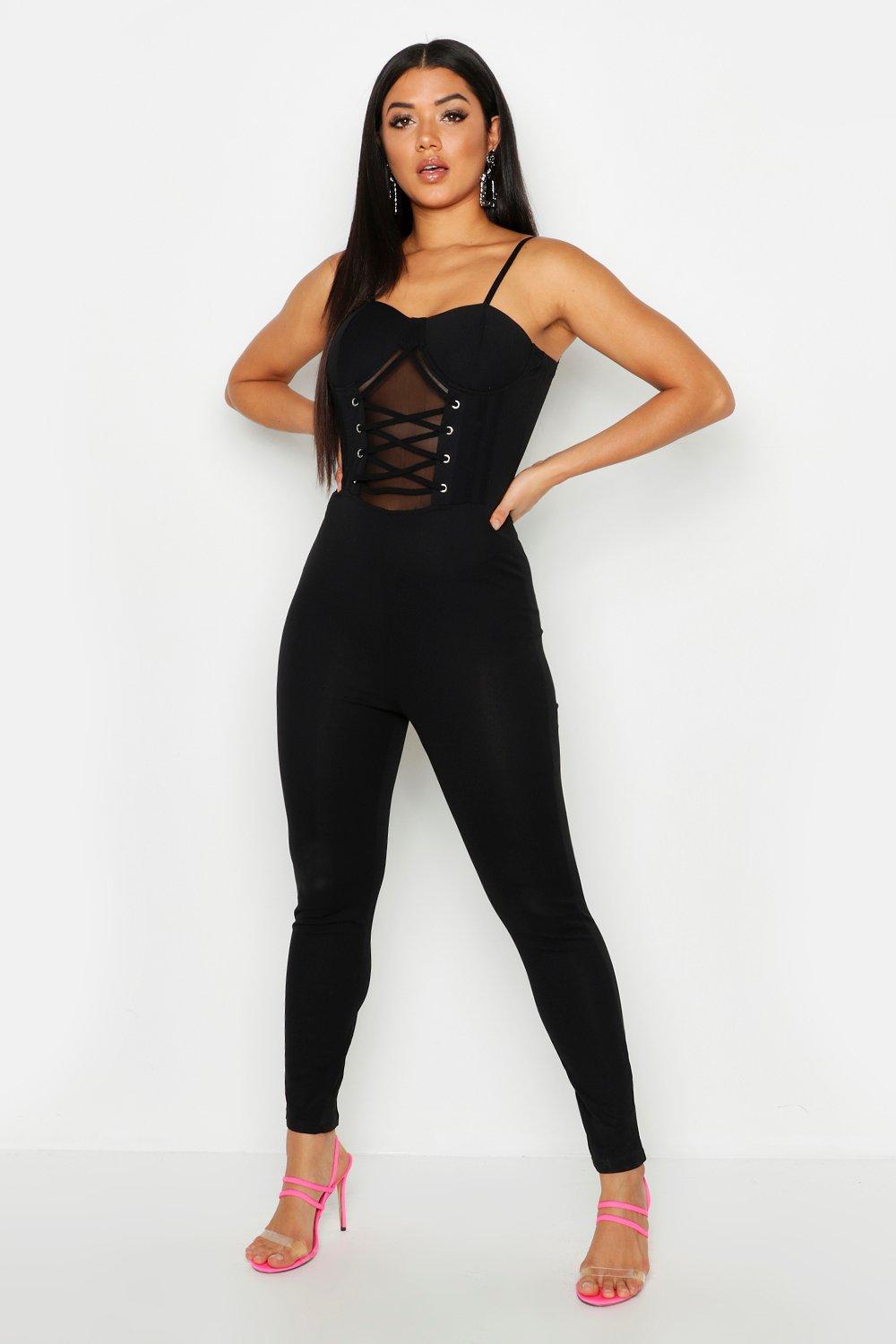 black corset jumpsuit