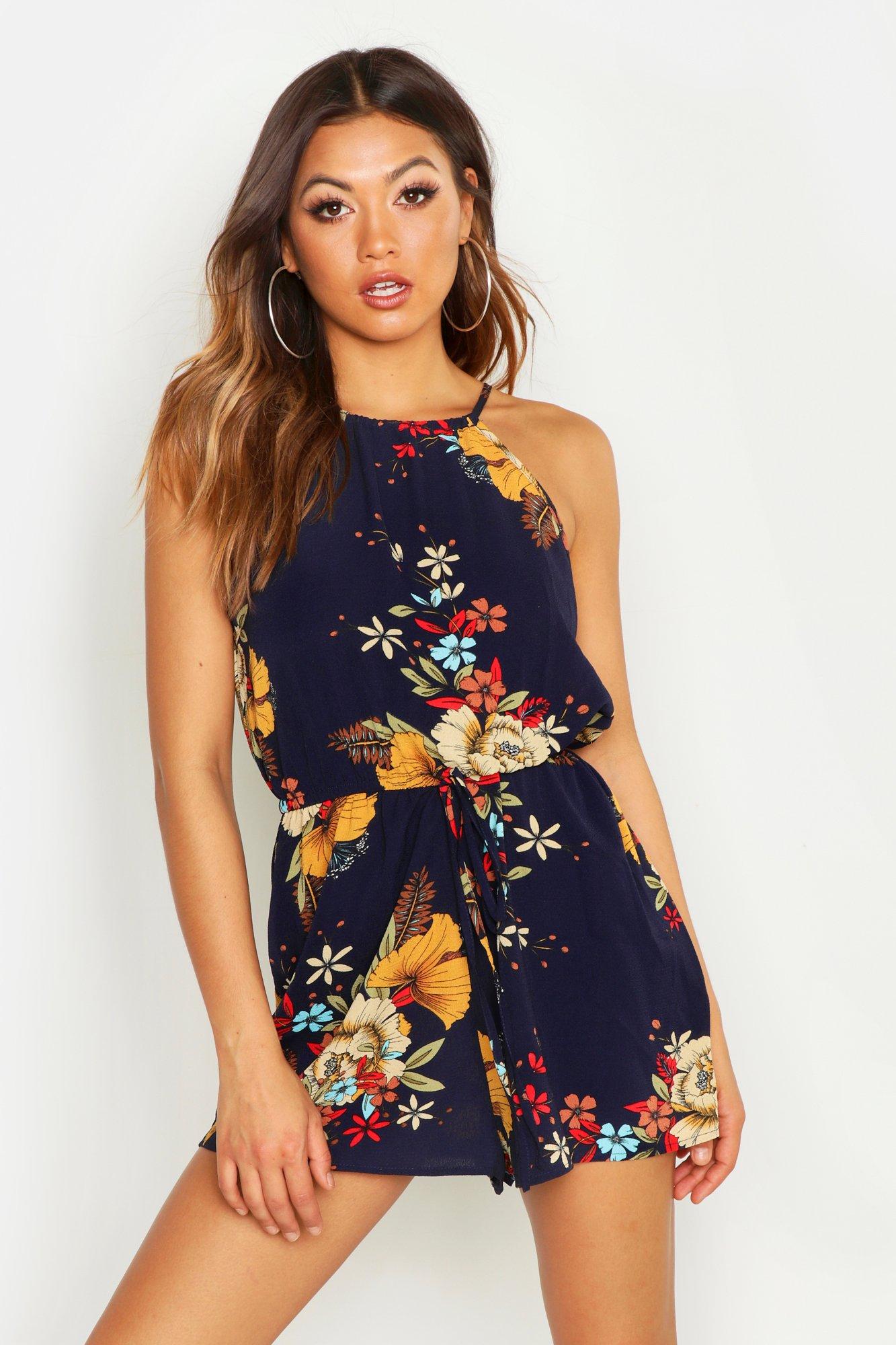 boohoo floral playsuit