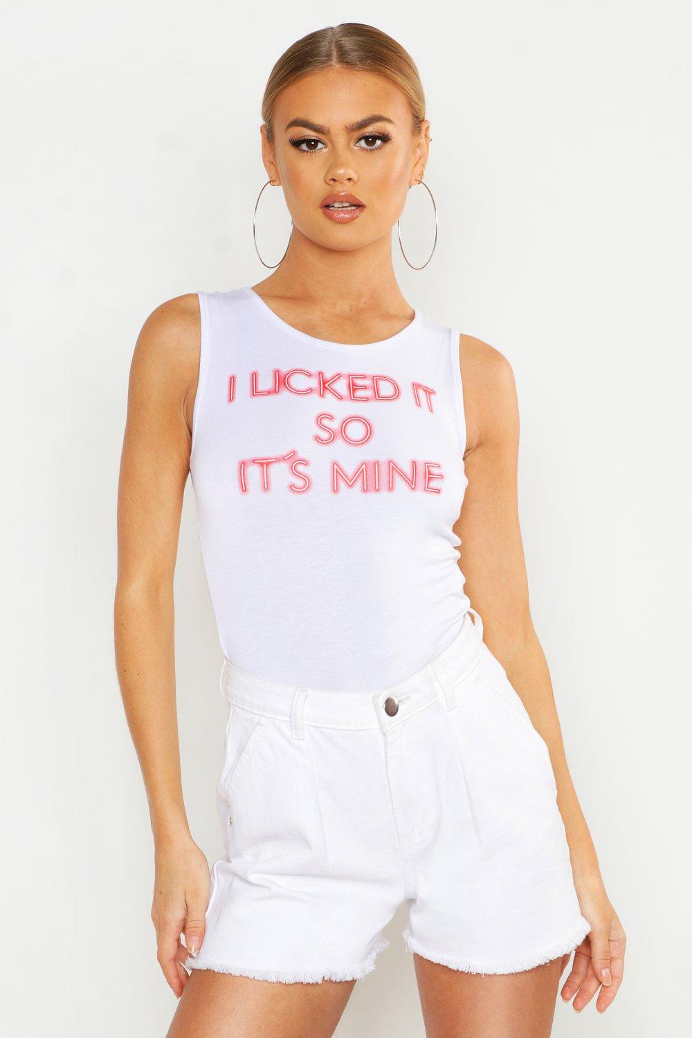 

Боди с принтом I Licked It So It's Mine, White