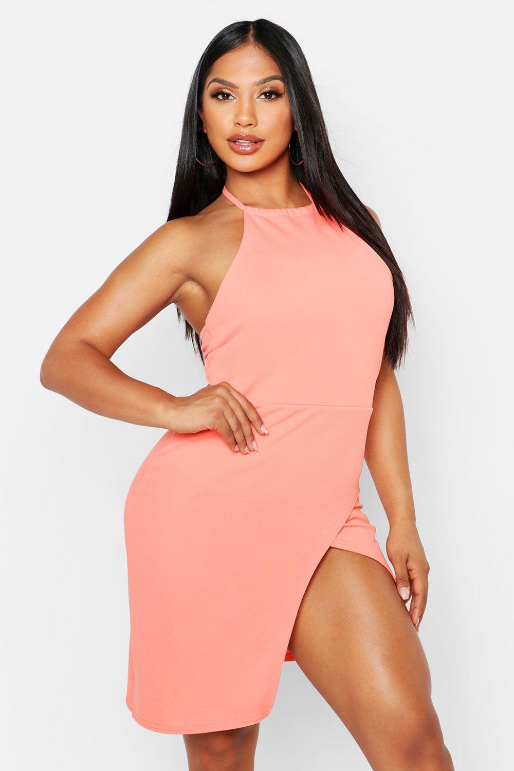 wrap bodycon dress