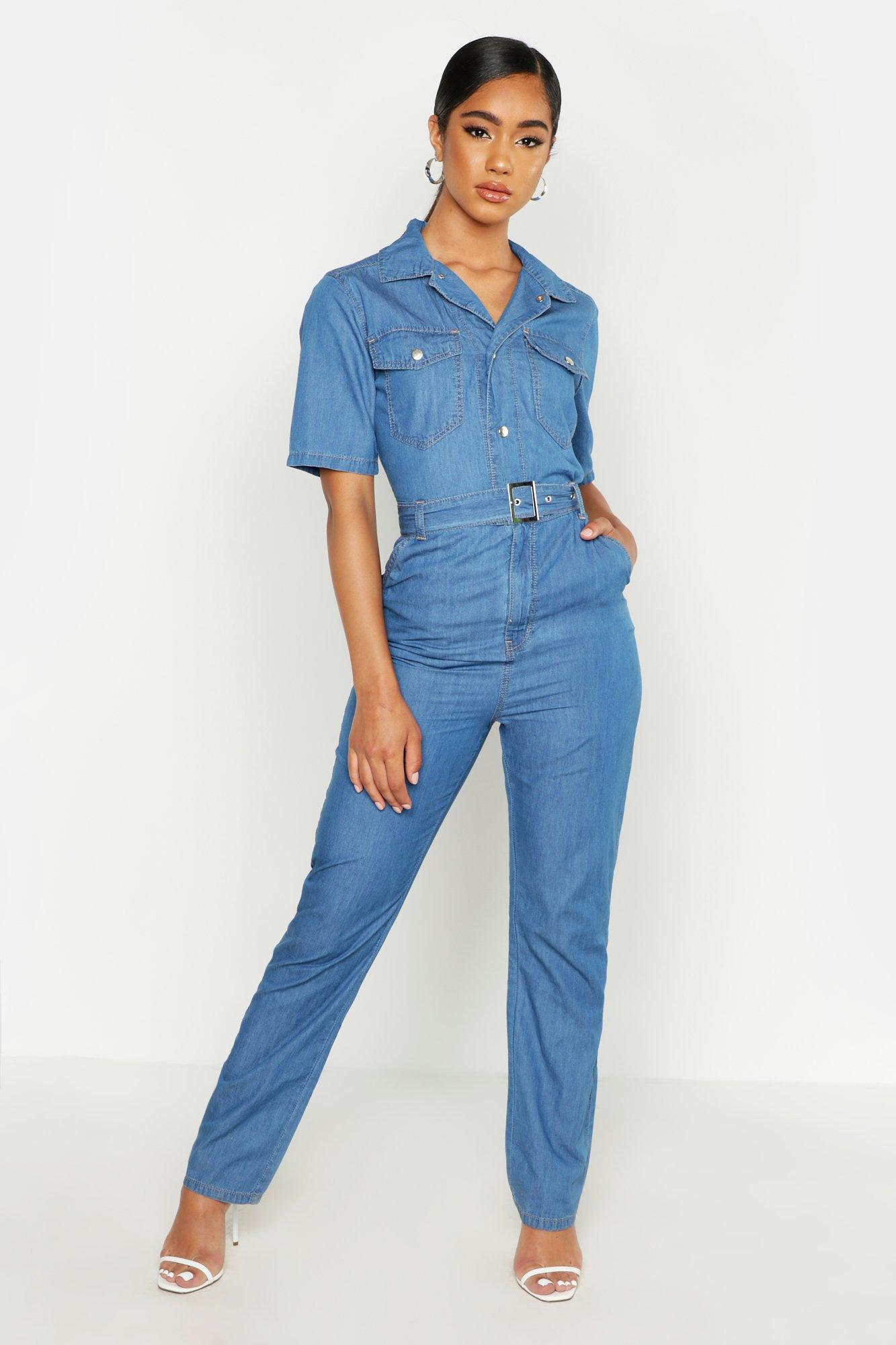 denim utility boilersuit
