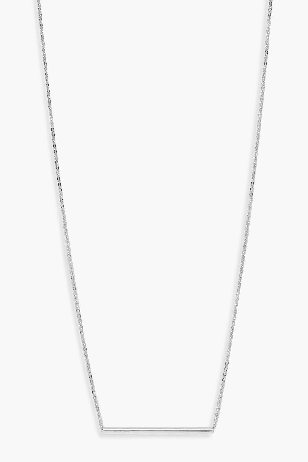 

Простое колье с бруском, Silver