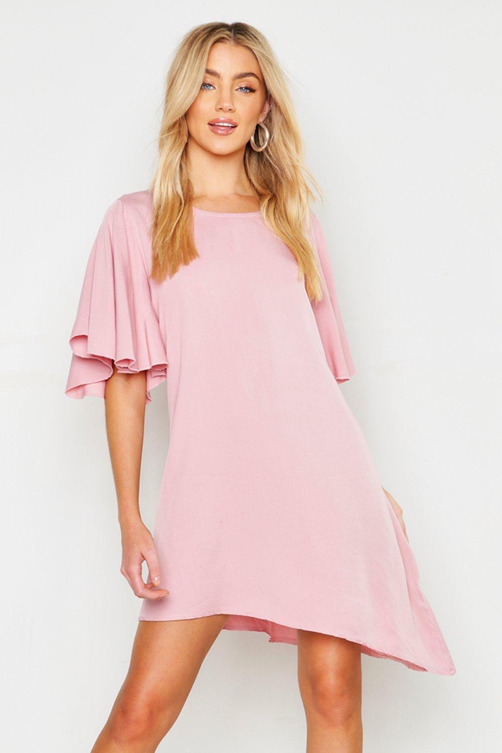 

Свободное платье с развевающимися рукавами, Soft pink