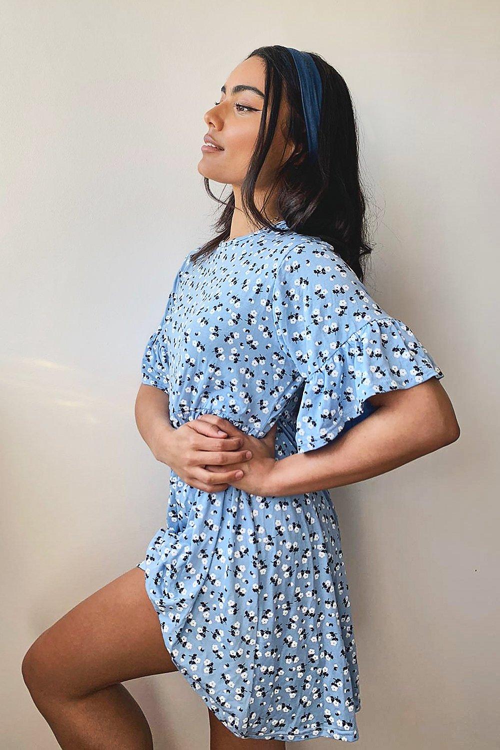 blue smock dress