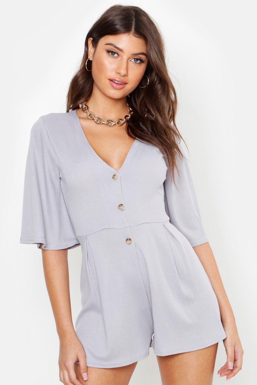 button down playsuit