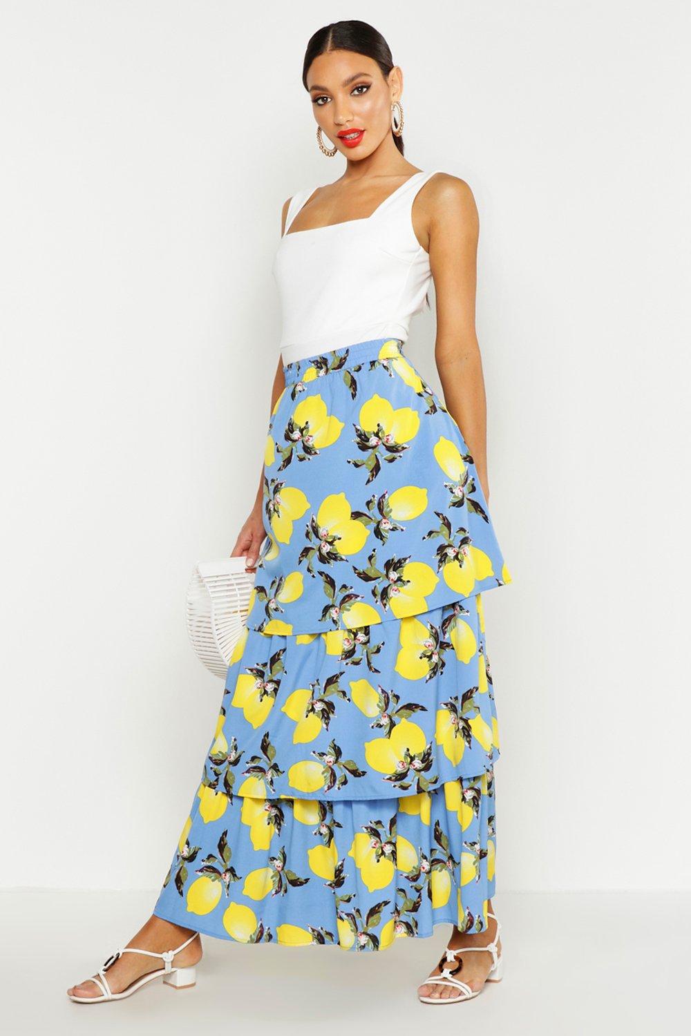 lemon maxi skirt
