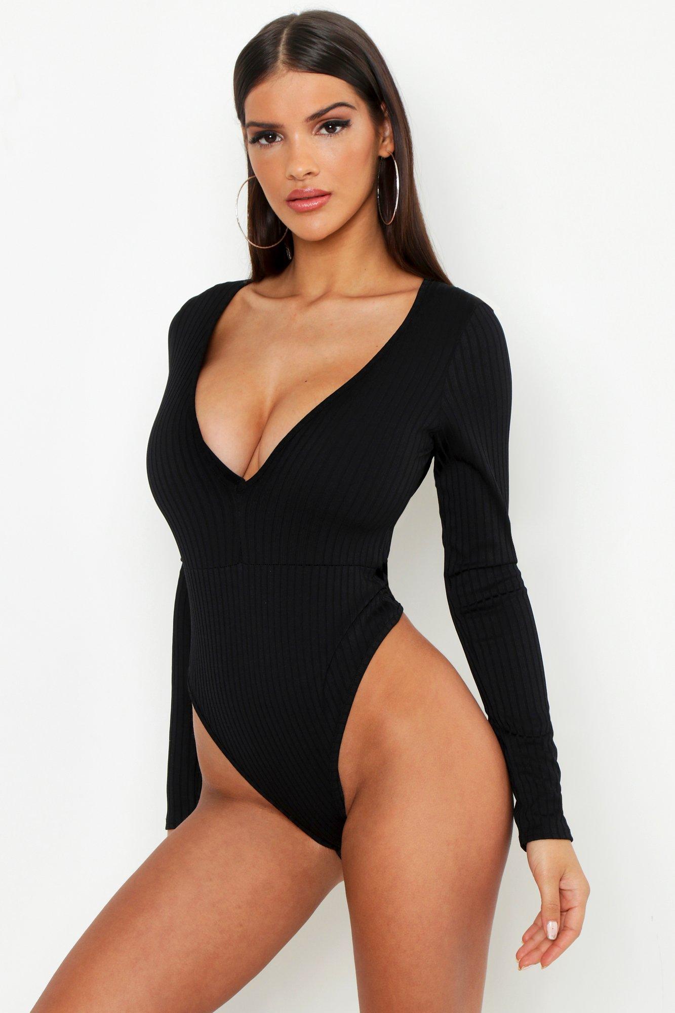 boohoo long sleeve bodysuit