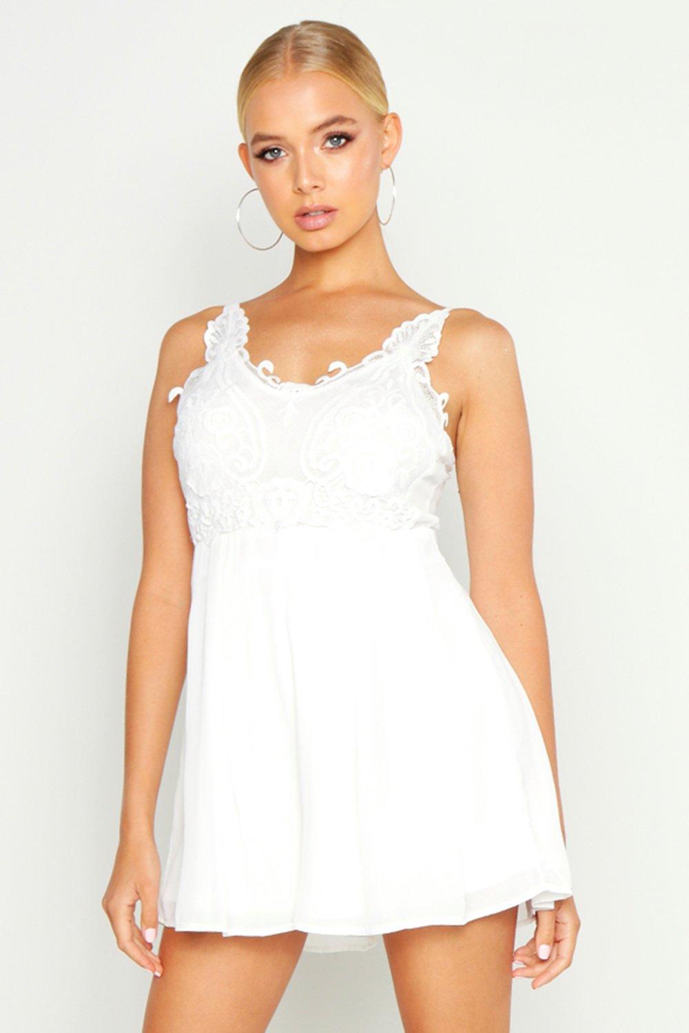 

Ромпер Boutique с широкими шортами и ажурной вязкой, Ivory