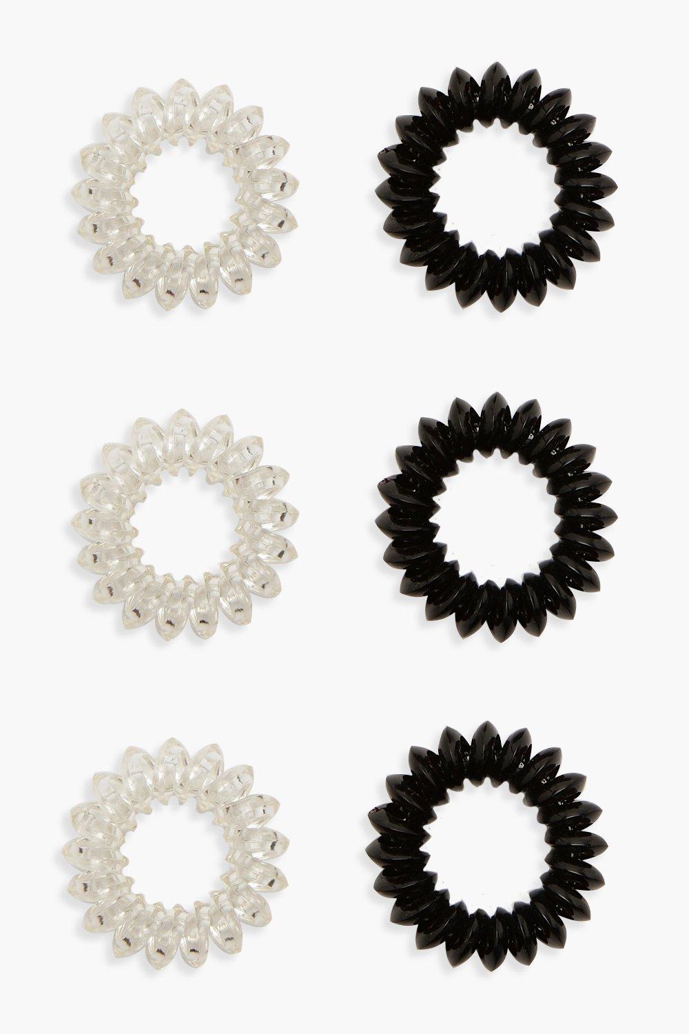 Spiral Hair Bobble 6 Pack Boohoo