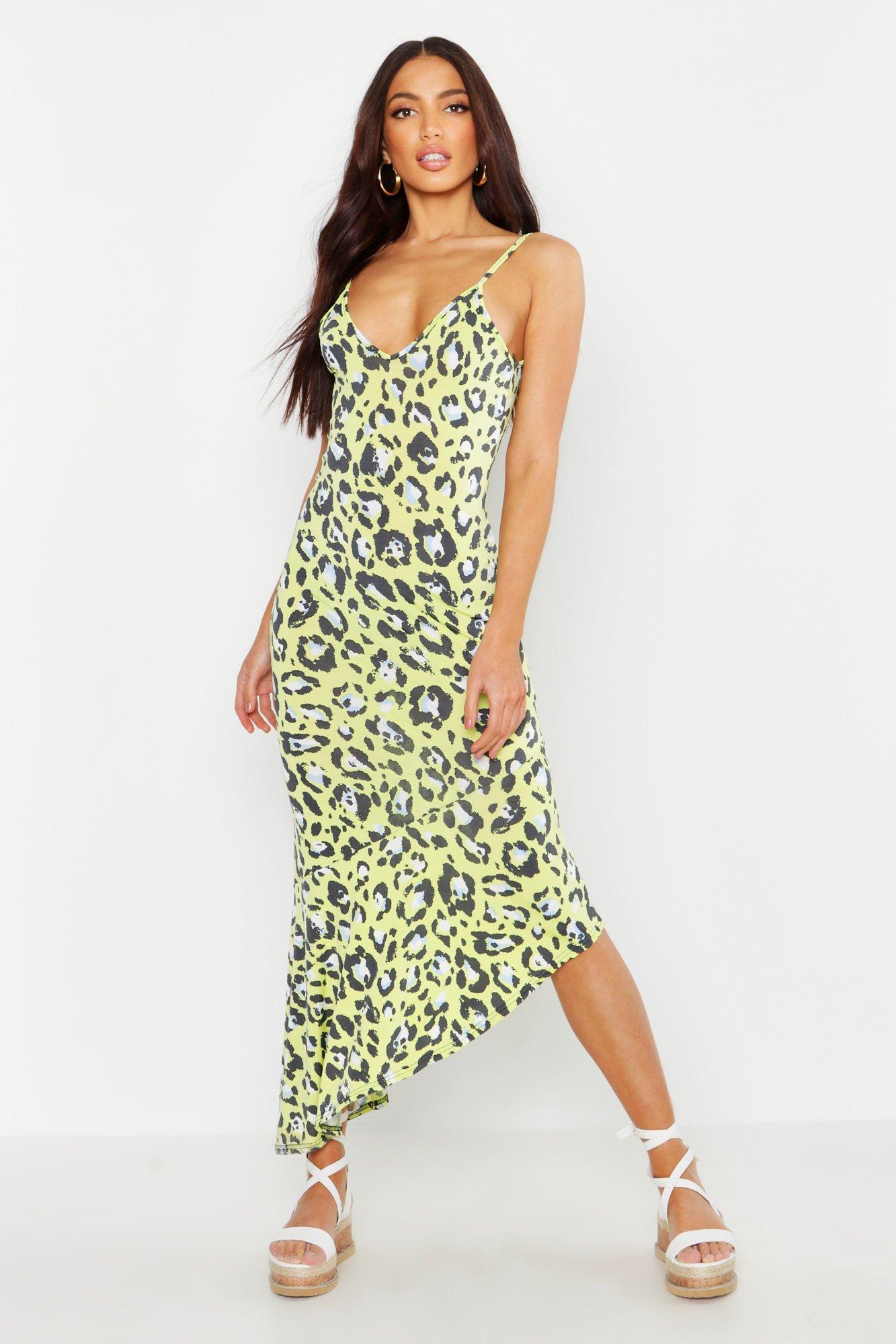 asymmetric hem maxi dress