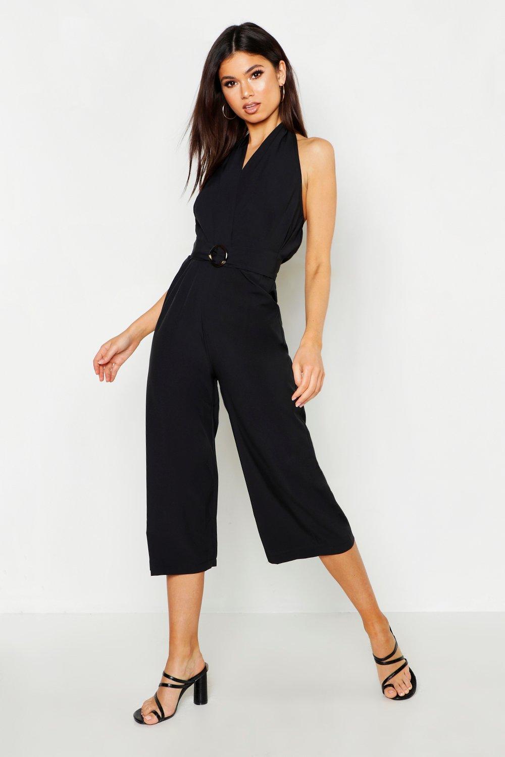 halter culotte jumpsuit